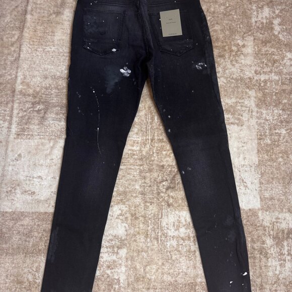 NWT Hudson Jeans Distressed Black Zack Skinny Stretch Denim Jeans, 36 - Picture 3 of 7